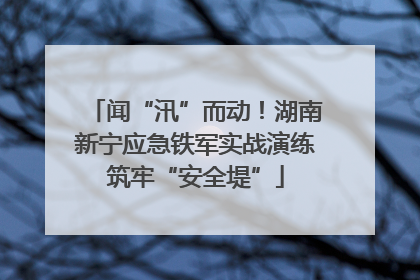 闻“汛”而动！湖南新宁应急铁军实战演练筑牢“安全堤”