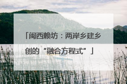 闽西赖坊：两岸乡建乡创的“融合方程式”