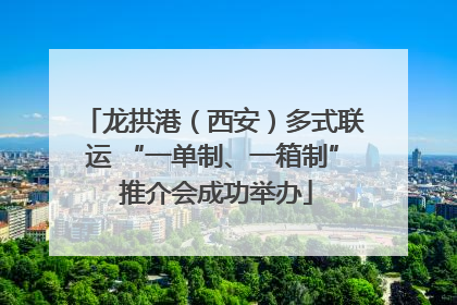 龙拱港（西安）多式联运 “一单制、一箱制” 推介会成功举办