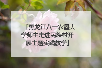 黑龙江八一农垦大学师生走进民族村开展主题实践教学