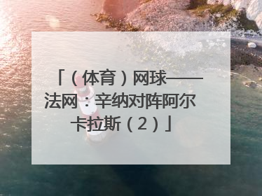 （体育）网球——法网：辛纳对阵阿尔卡拉斯（2）