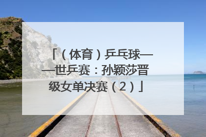 （体育）乒乓球——世乒赛：孙颖莎晋级女单决赛（2）