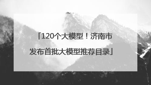 120个大模型！济南市发布首批大模型推荐目录