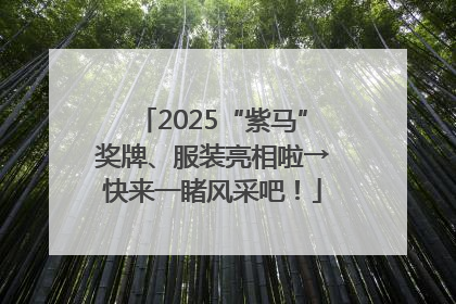 2025“紫马”奖牌、服装亮相啦→快来一睹风采吧！