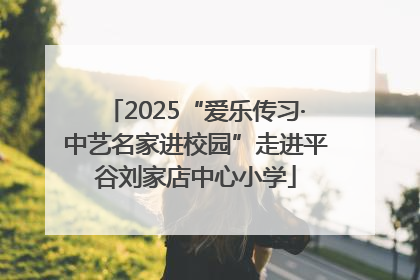 2025“爱乐传习·中艺名家进校园”走进平谷刘家店中心小学
