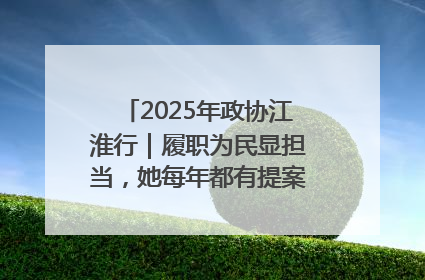 2025年政协江淮行｜履职为民显担当，她每年都有提案被评为“优秀”