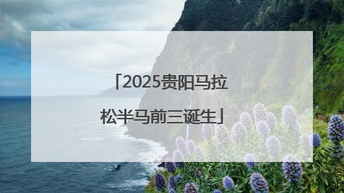 2025贵阳马拉松半马前三诞生