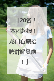 20名！本科起报！龙门石窟招聘讲解员啦！
