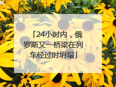 24小时内，俄罗斯又一桥梁在列车经过时坍塌