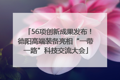56项创新成果发布！德阳高端装备亮相“一带一路”科技交流大会