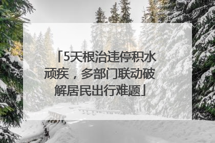 5天根治违停积水顽疾，多部门联动破解居民出行难题